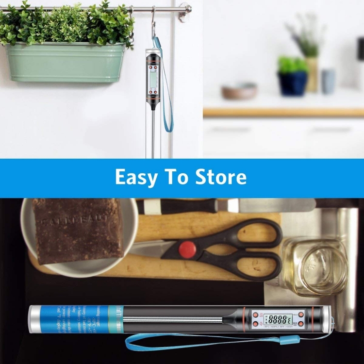 Kitchen Cooking BBQ Food Thermometer Stainless Steel Probe Temperature Range -50C-300C