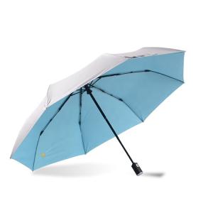 China Silver Coating UPF50+ Three Folding Umbrella 105cm factory