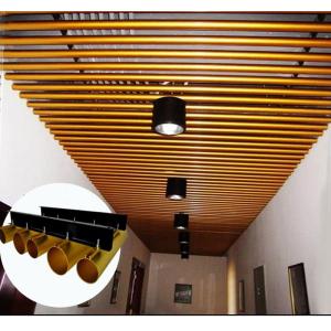 China Building Decorative Suspended Linear Metal Ceiling Aluminum Round Tube With Metal Mesh Perforated factory