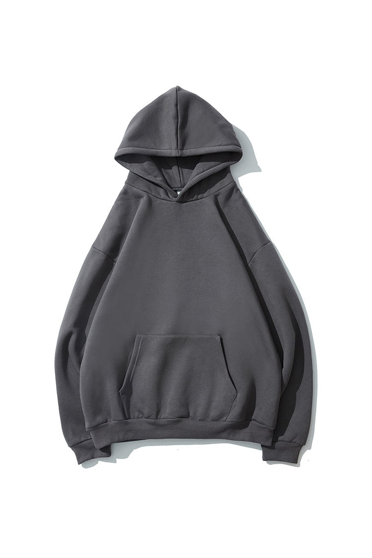 Embroidery Drawstrings Unisex Oversized Plain Cotton Hoodies
