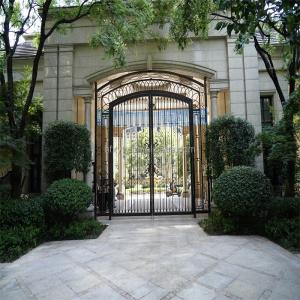 China Entrance Trellis Wrought Iron Metal Gates Door Powder Coating OEM factory