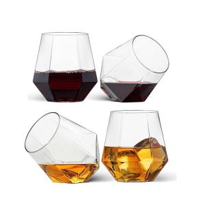 China Shatterproof Acrylic Plastic Whiskey Glasses Cocktails Tritan Stemless Wine Glasses factory