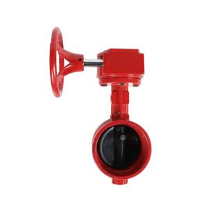 China Gas Media Soft Seal Clamp Type D381X-16Q Turbine Groove Butterfly Valve for Industrial factory
