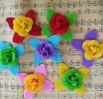 Hat Decoration Folded Fabric Flowers Fabric Flowers Fancy For Headbands