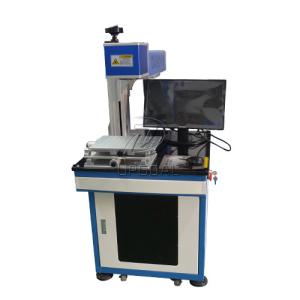 China Glass Wood Laser Marking Machine with 30W RF Laser Marking Machine factory