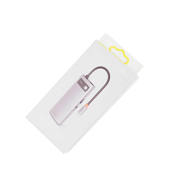 Retail Stand Box for Electronic Products Custom Forming Box USB Data Cable Packaging