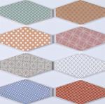 Colorful Bevelled Bread Wall Tiles 10x20cm AAA Grade Subway Tiles For Dining