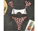 Womail Alluring Biquini Leopard Printed Bikini Push-Up Padded Swimwear Women's