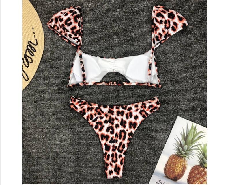 Womail Alluring Biquini Leopard Printed Bikini Push-Up Padded Swimwear Women's