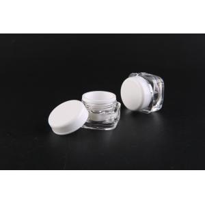 Square Acrylic Empty Plastic Jars With Lids 5ml Double - Wall