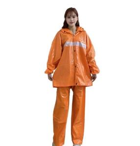 China 100% PVC Reflective Rain Suit Heat Welding Rain Coat Motorcycle Suit Waterproof factory