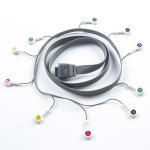 Grey 10 Lead ECG Holter Cable Compatible for Edan Biomedical Instrument IEC Snap