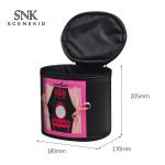 Lady Waterproof Barrel Shaped Cylinder PU Cosmetic Bag