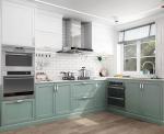 Hotel Modern Kitchen Cabinet with Stainless Steel Door Material and Lacquer