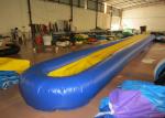 Inflatable Water Playground , Long Stripes Inflatable Single Water Slide 12 X 1