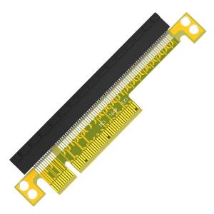 China PCI Express 8X to 16X Riser Card 107mm Black PCB factory