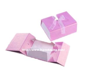 China paper folding box with ribbon factory
