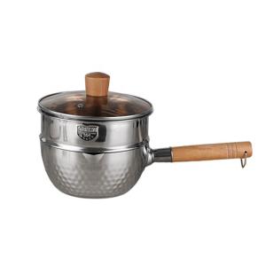 China Multi cooking steam pot 2 tiers stainless steel 304 milk pot with steamer factory