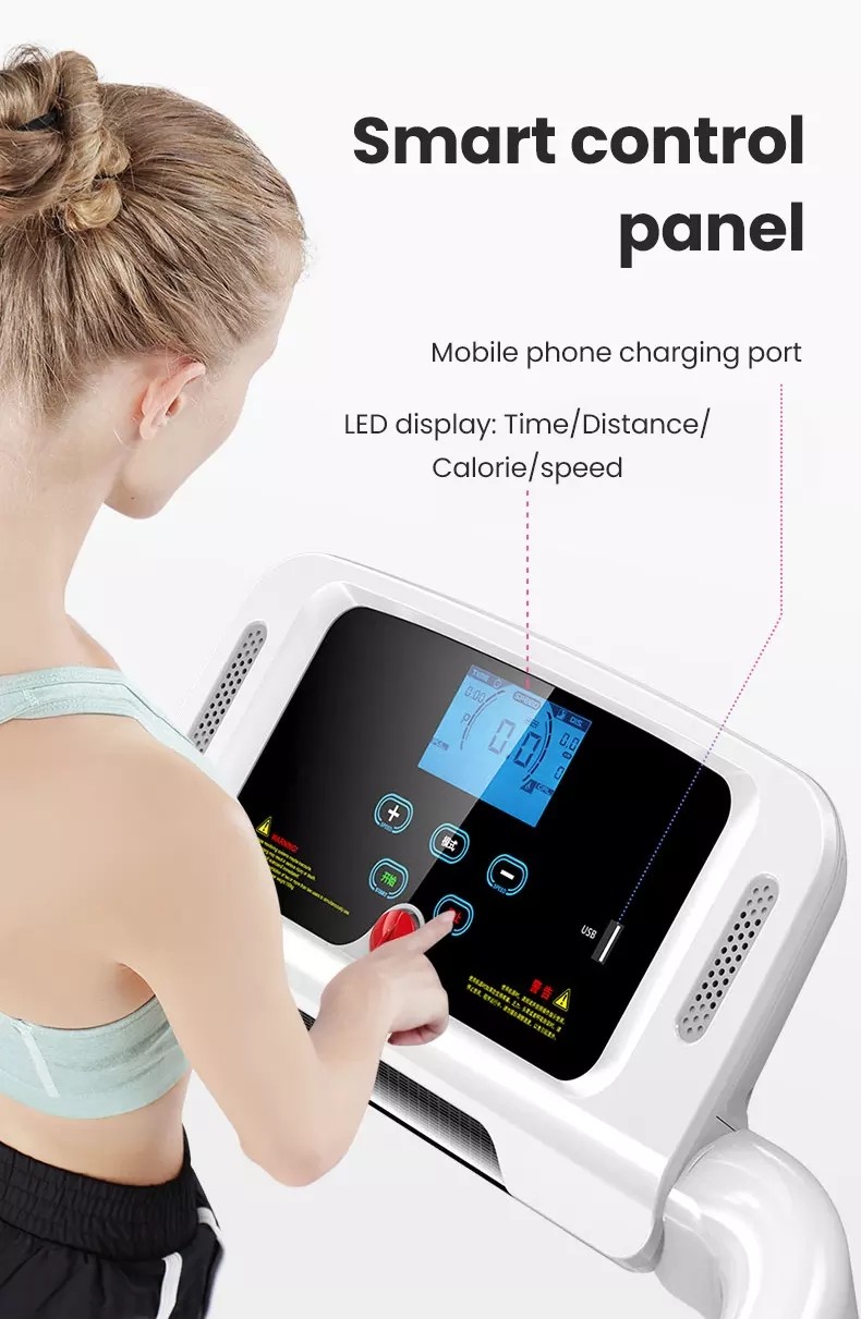 BSCI Folding LED Screen Home Fitness Sports Treadmill