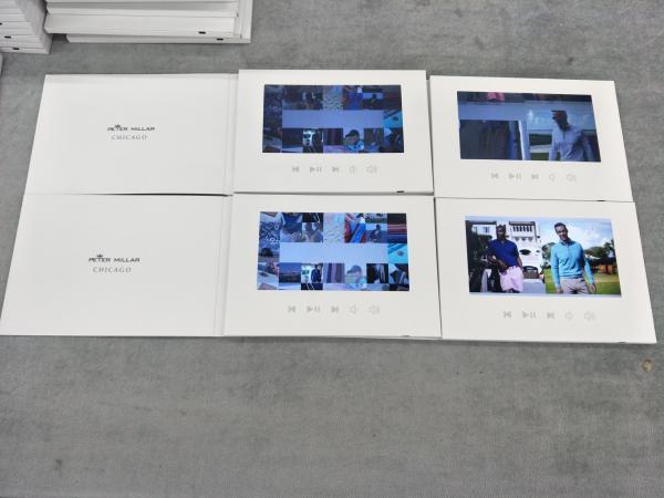 High impact promotional greeting cards 7inch screen lcd video brochure card