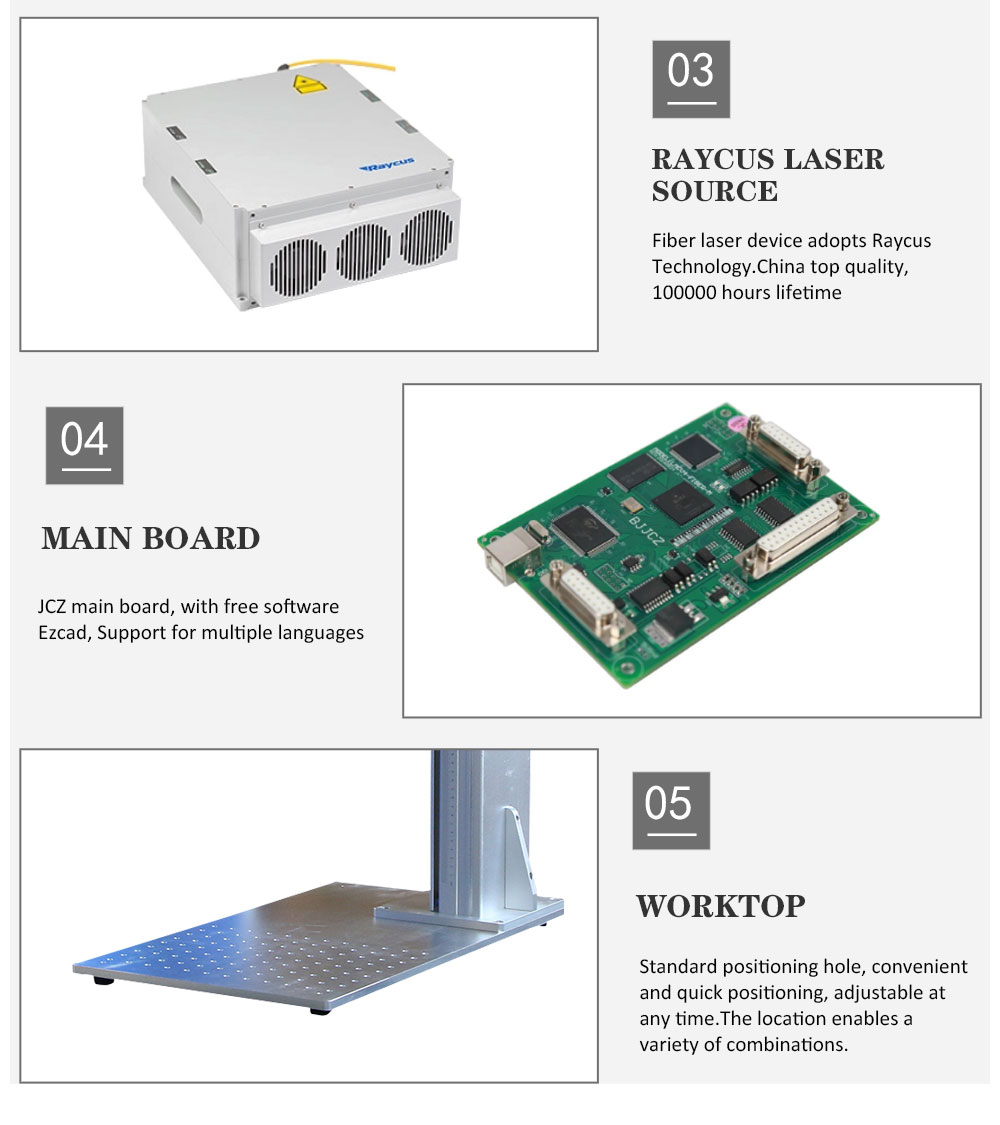 Desktop 20W 30W 50W 100W Fiber Laser Marking Machine