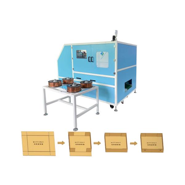 China Automatic tray former with stapler machine, Tray forming and stapling machine factory