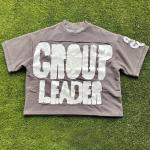 Vintage Acid Wash Graphic Screen Printing Cropped Men's T-Shirt Printed S-5XL or