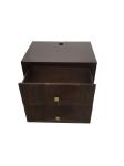 Solid walnut 2-drawer night stand for hotel bedroom,hospitality casegoods