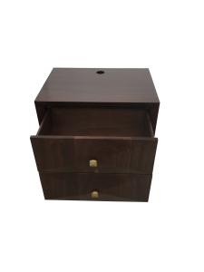 China Solid walnut 2-drawer night stand for hotel bedroom,hospitality casegoods,bedside table factory