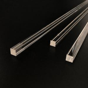 China Optical Fused Silica Rods End Face Polishing Square Quartz Rod factory