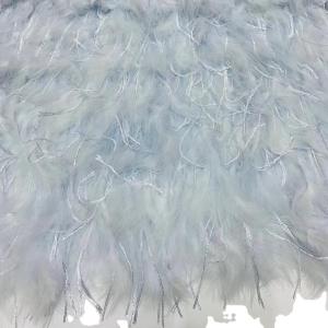 China Supoo Luxurious 3D feathers lace with sequins embroidery lace wedding bridal dress African lace fabric factory