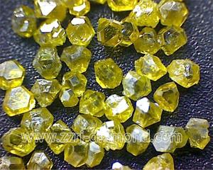 China Yellow color Synthetic diamonds big size man made synthetic rough diamond factory