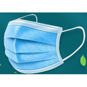 Plastic Nose Clip Earloop Surgical Face Masks Disposable 3 Ply