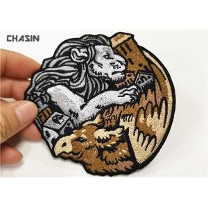 Embroidered Emblems Velcro Patches For Apparel , Uniform , Cap