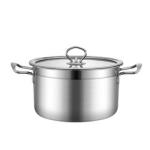Amazon Top Seller Stainless Steel Food Soup Pot Cooking Pot With Glass Lid