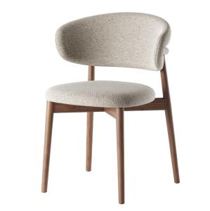 China Upholstered Nordic Modern Solid Wood Dining Chair with Nitrolacquer Finish and Wooden Restaurant Chairs factory