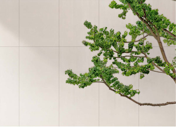 Firebrick White Curtain Wall Porcelain Tile 600x1200mm matte antique finish For Shopping Mall And Office