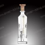 Aluminium Label Transparent 500ml Custom Glass Bottles