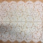 White Jacquard Eyelash Border Lace For Garment
