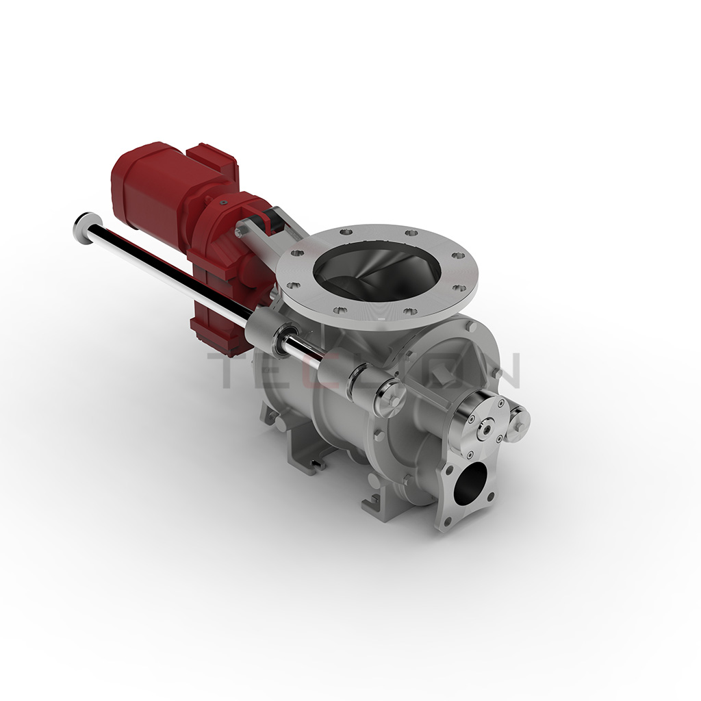 Blow Through Multiport Rotary Valve Air Lock Feeder For Powder Pellet Handling