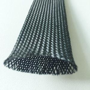 China Clear Cut Monofilament PET Expandable Braided Sleeving UV Resistant factory