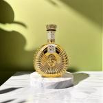 Blue Golden Electroplating Luxury Spirits Bottle Vacumm Coating 1L Liquor