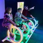 Indoor Outdoor Playground Facilities Dynamic Racing Interactive Projection Bike