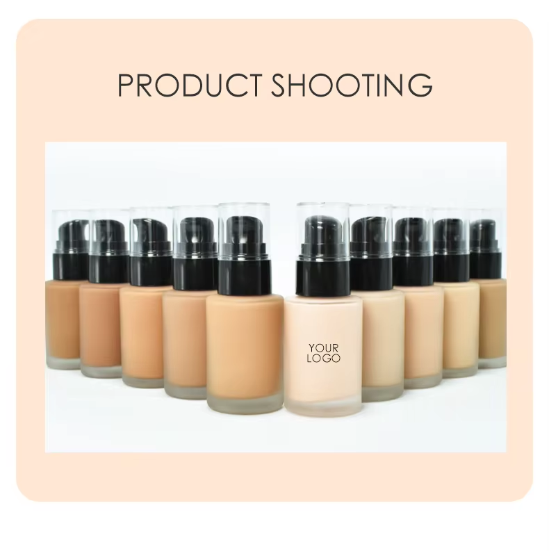 OEM Long Lasting Vegan Liquid Foundation Waterproof Face Matte SPF30 Makeup Concealer Foundation