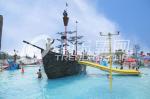 Fiberglass Aqua Play Equipment Pirate Ship Used to Build Water Parks
