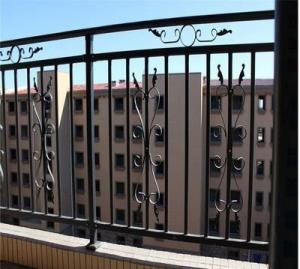 China Decorative Wrought Iron Fence Panels Waterproof Cast Iron Railing Powder Coated on sale