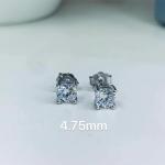 Moissanite Sterling 925 Silver Stud Earrings AAAA+ Cubic Zirconia