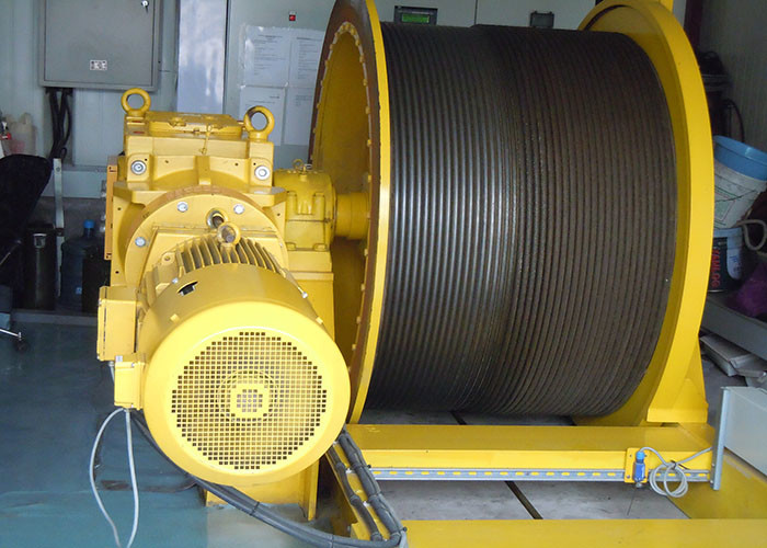 ISO9001 Electric Winch Machine With LBS Grooving For Platform And Emergency Lifting