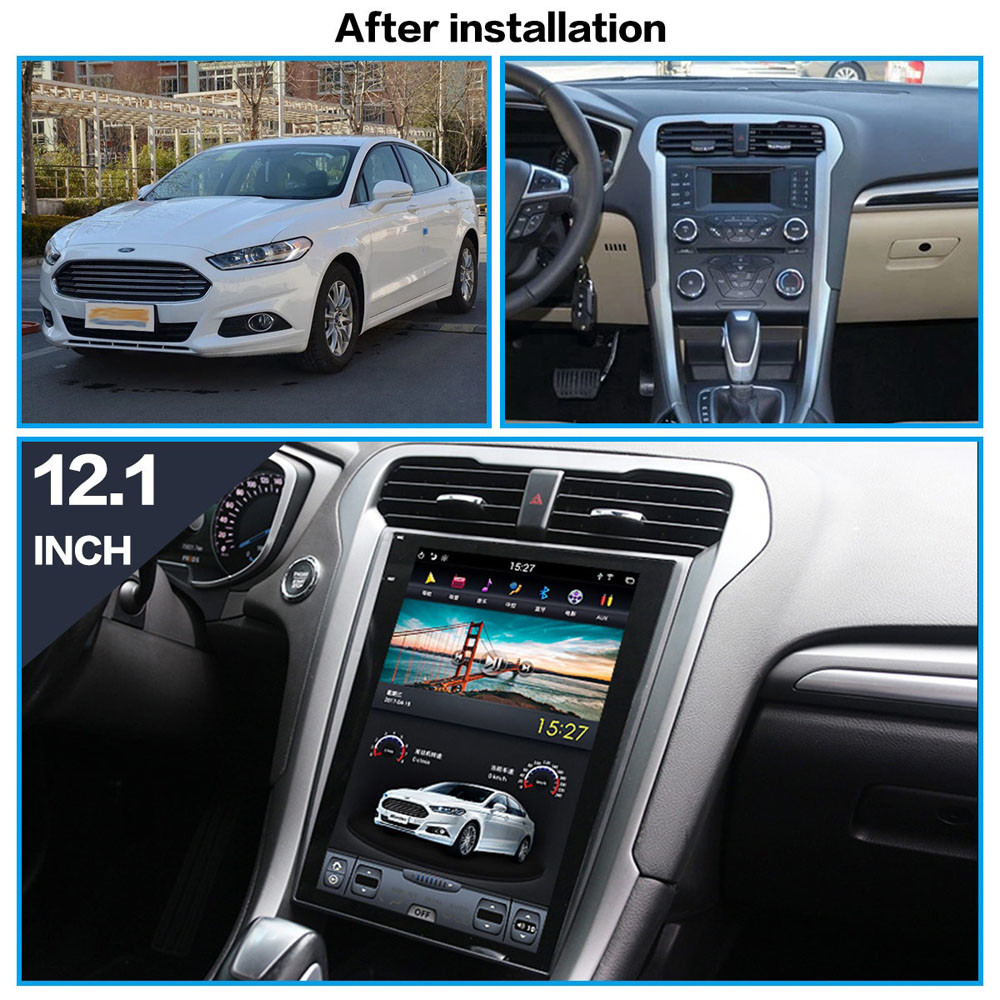Android 13 GPS Navigation Car Stereo 12.1Inch For Ford Mondeo 2013-2018