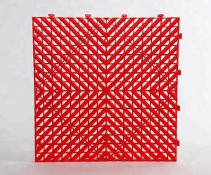 China Red Rot Proof Interlocking Garage Carpet Tiles Load 2500N factory